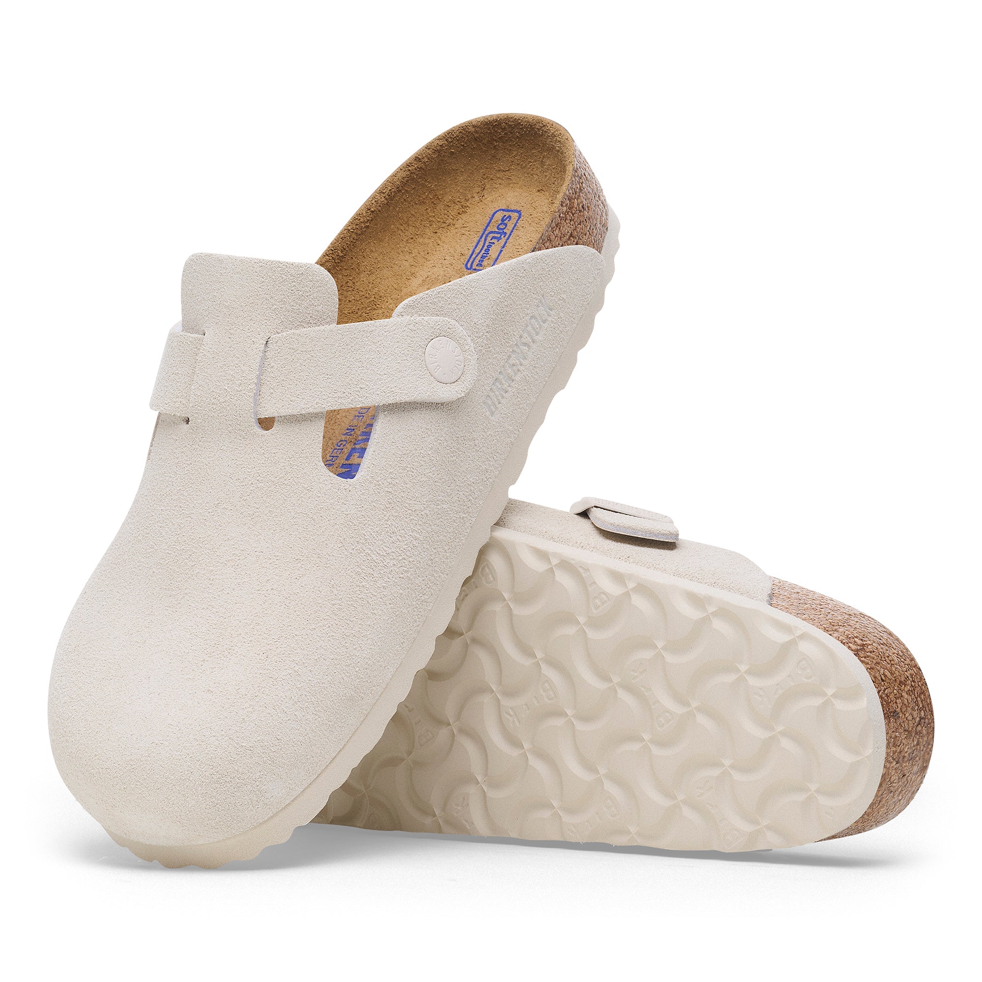 BIRKENSTOCK BOSTON BS-1038-2 グベージュ 38 Boston Suede Embossed in Color Dotted New Beige | BIRKENSTOCK US