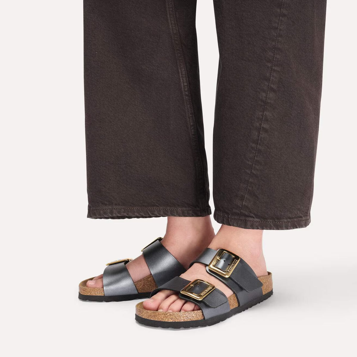 Sydney Luxe Buckle (Metallic Black) when worn