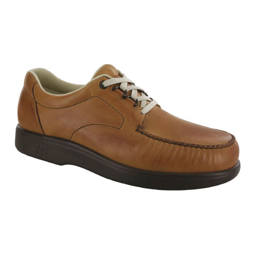 SAS Men’s Bout Time Oxford Lace-Up Brown Pebbled Leather Comfort Walk Work 11.5 SAS Men main image 3
