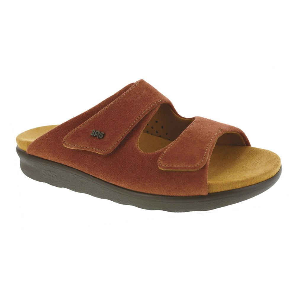 SAS Cozy Slide Sandal in Rust