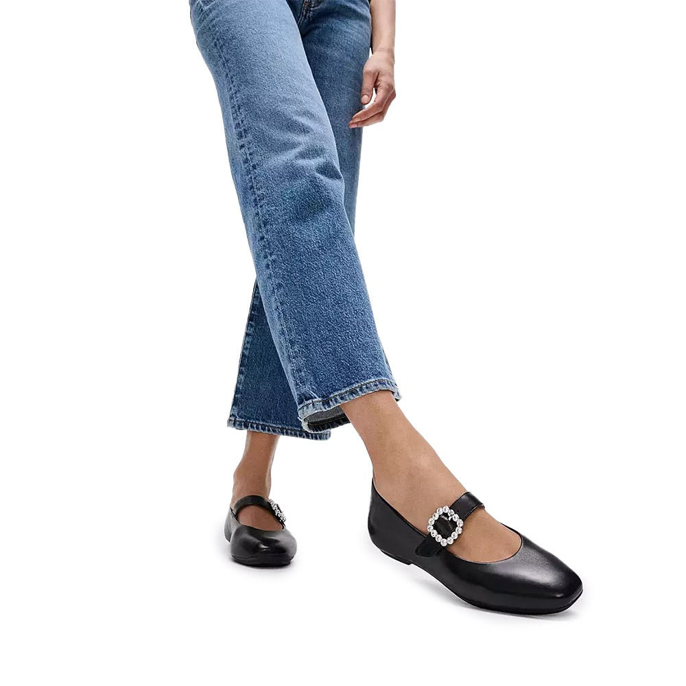 Delicato Crystal Mary Jane (Black) when worn