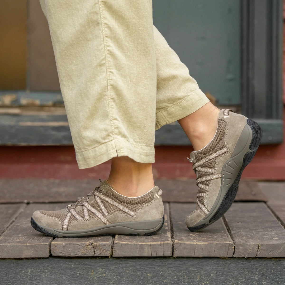 Harlyn (Walnut Suede) when worn