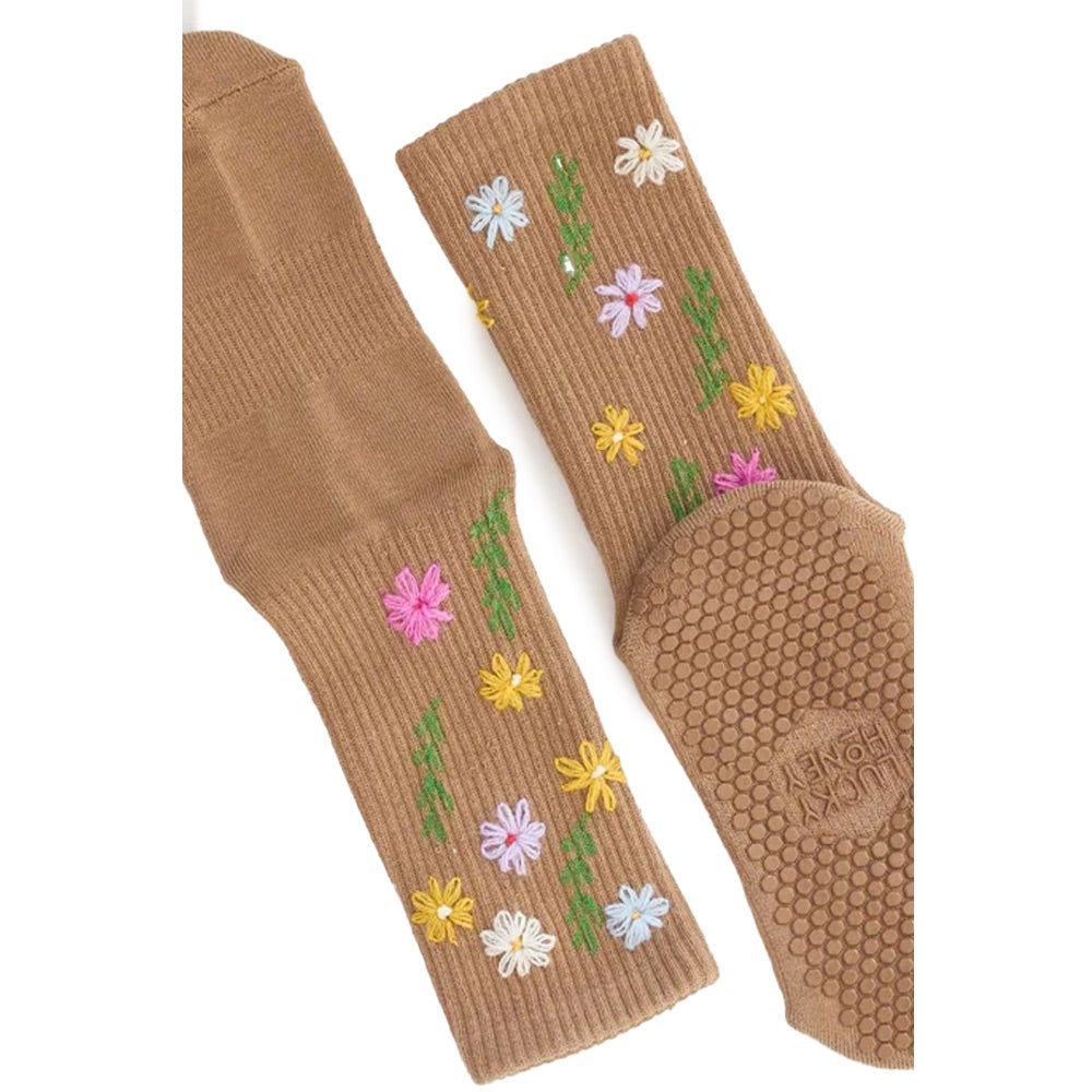 The Wild Flower Sock (Tan)