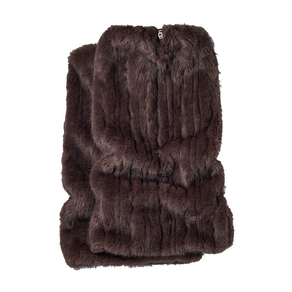 Women's Ismay Faux Fur Legwarmer (Burnt Cedar) up close