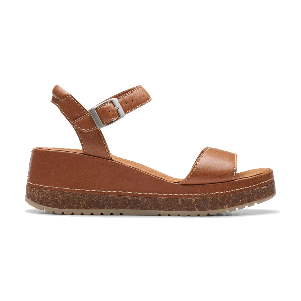 Clarks tan leather sandals online