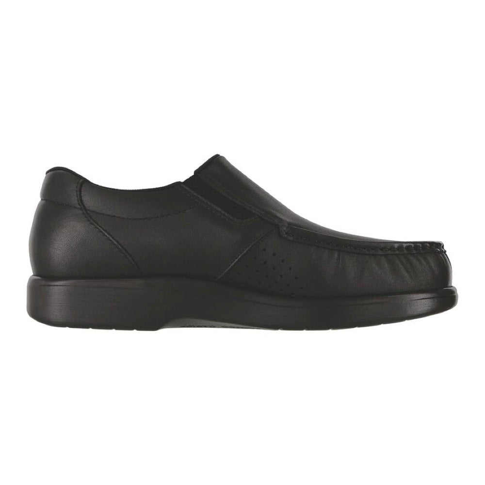 SAS Side Gore Black Smooth Slip On Leather Comfort Loafer Side Gore Slip On Loafer | SAS Shoes main image 3
