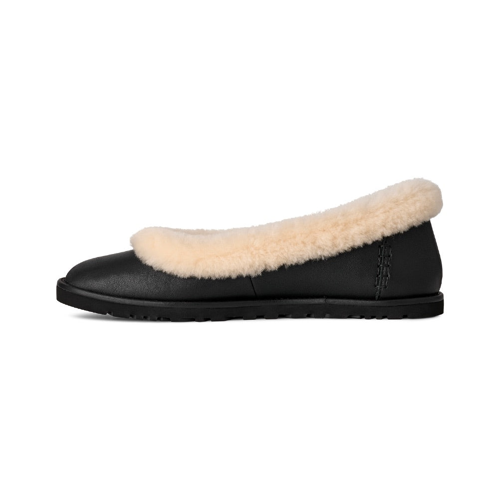 3連休限定出品UGG ZORA LEATHER BALLET FLAT UGG Zora Leather Ballet Flat (Black) – Hansen's