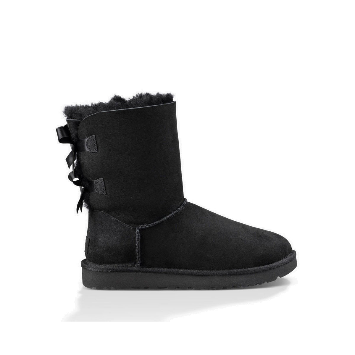 UGG Joan II Black Platform Slides Suede Bow Leather Lined Size 7.5 Sandals. 1019868-VCRL_1.jpg?_s=RAABAB0 main image 2