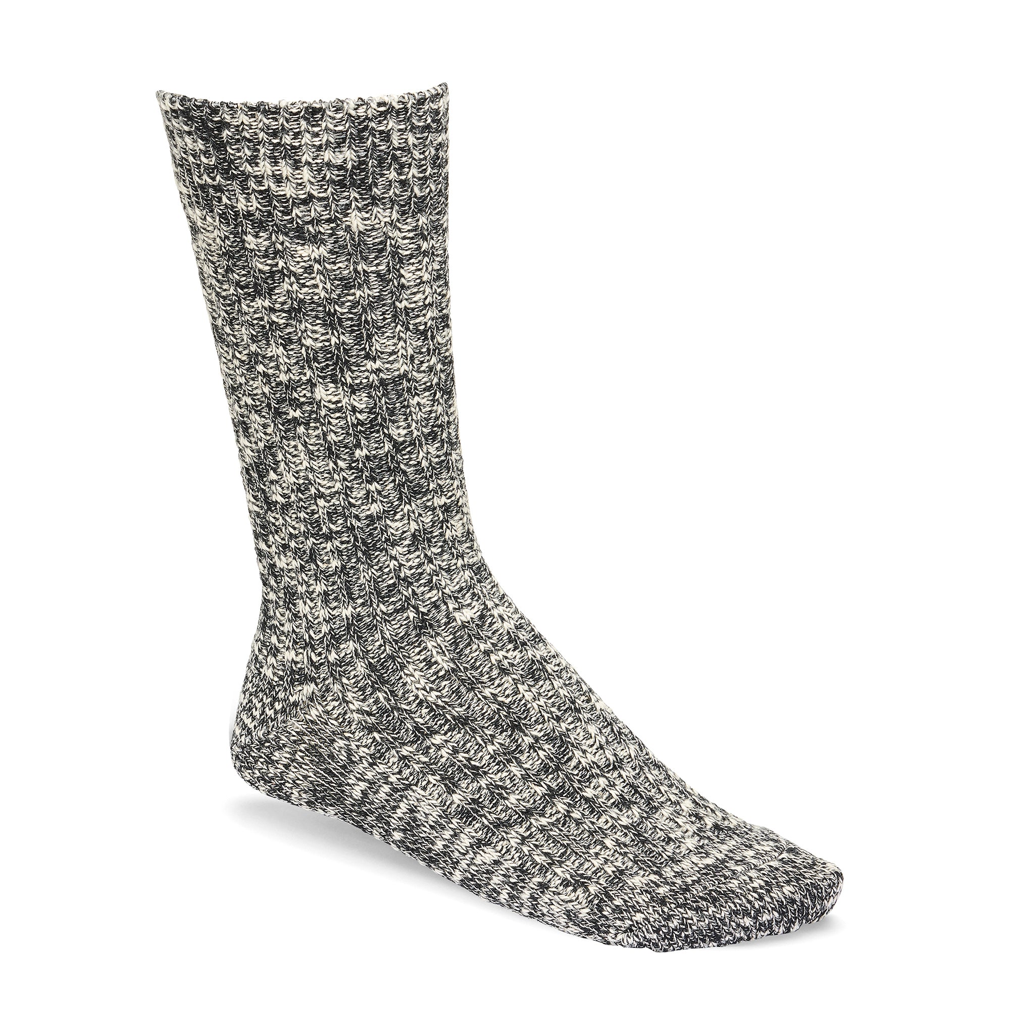 Women's Black/Gray Slub socks