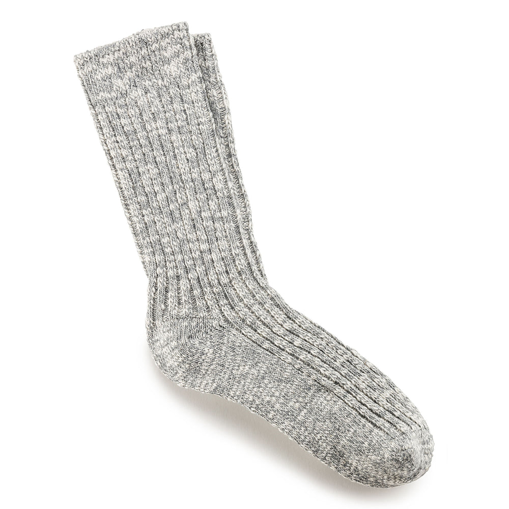 Gray Cotton Slub Women's Socks