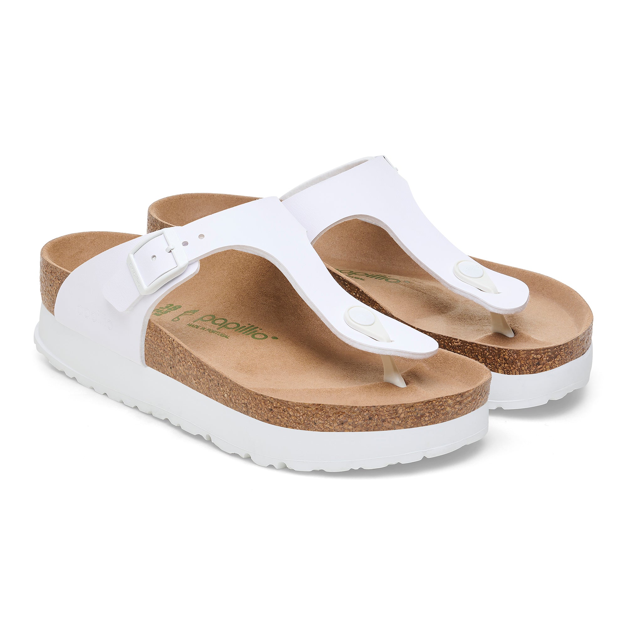 Birkenstock Papillio Gizeh Flex Platform (White) â Hansen's