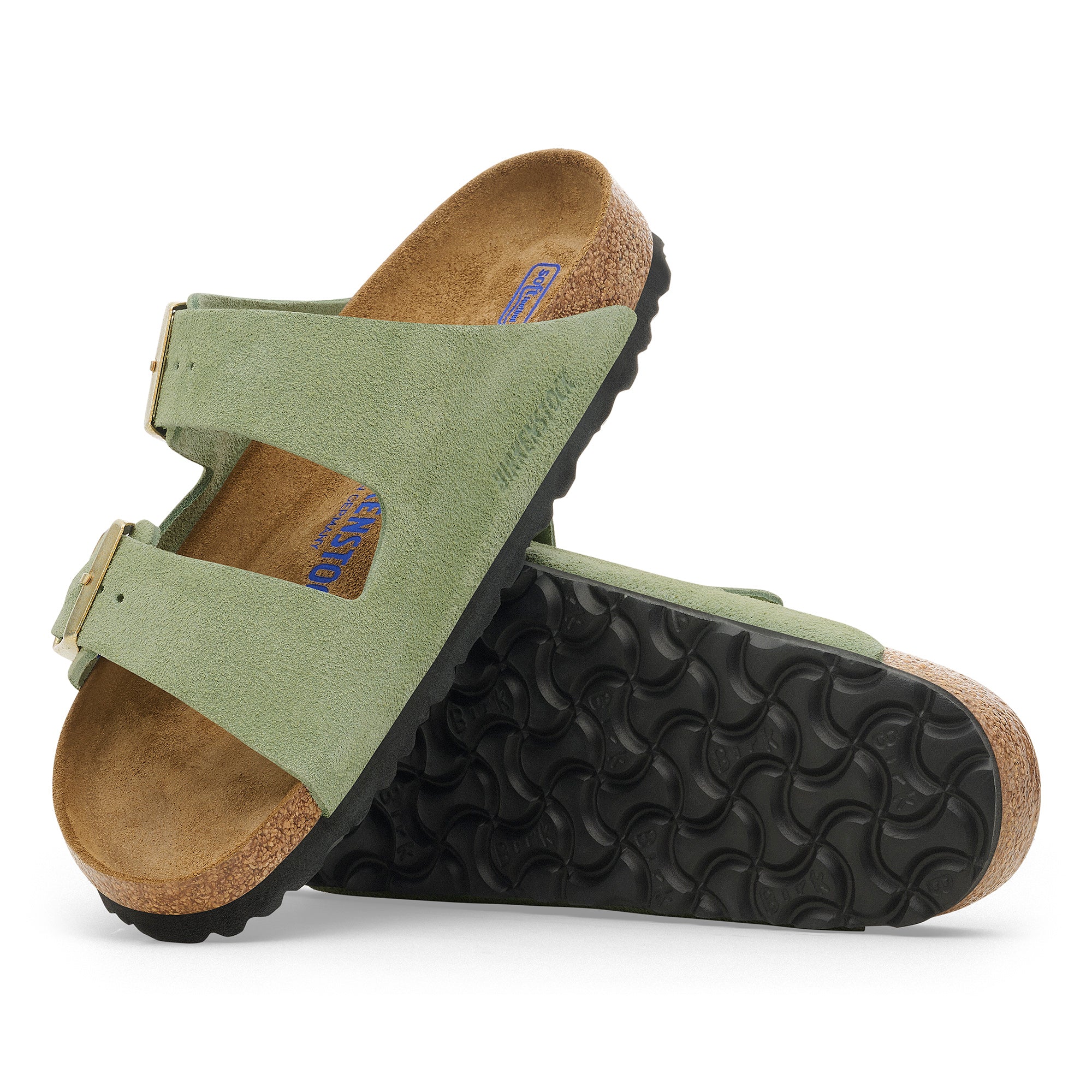 Birkenstock arizona green suede online