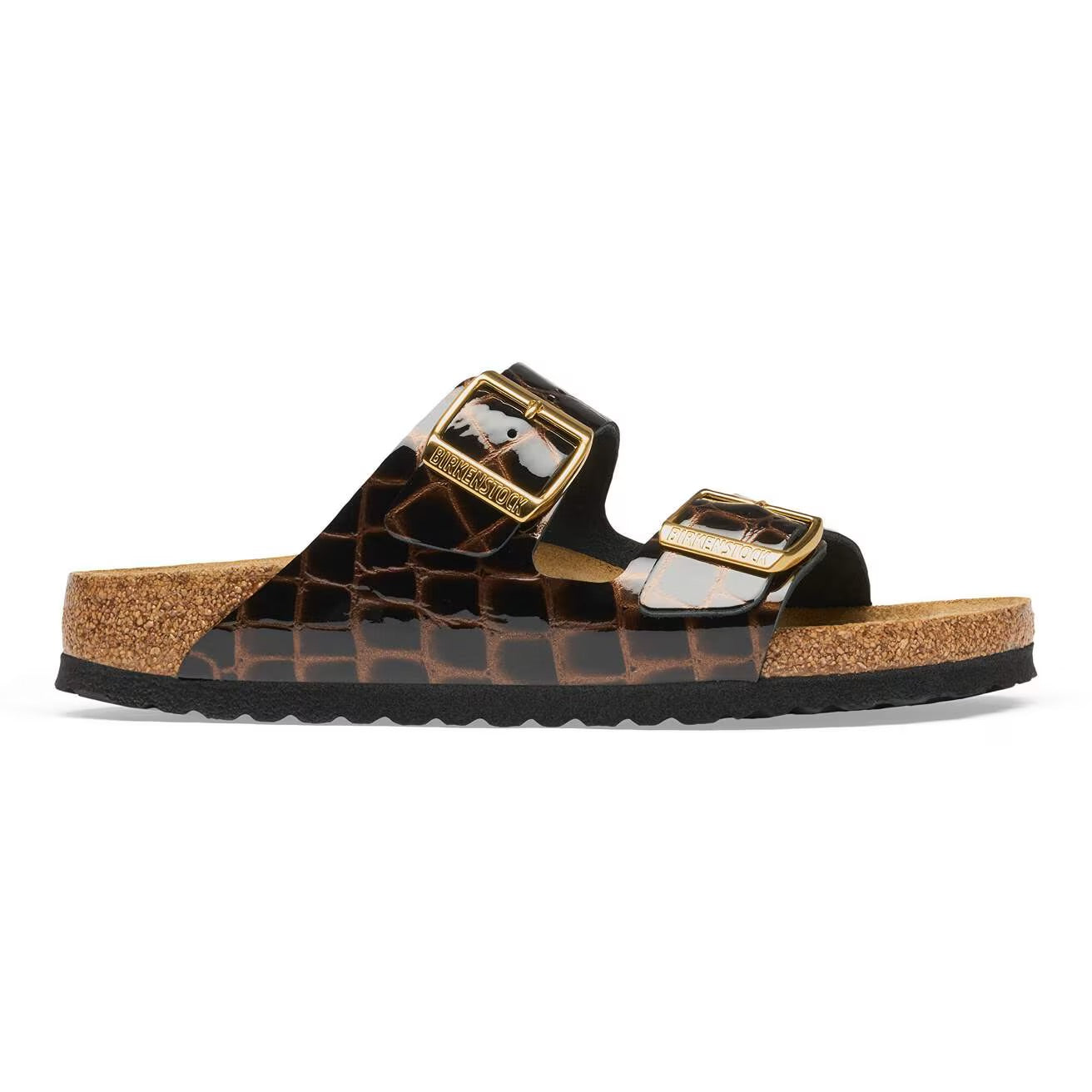 Women's Arizona Leather (Black Embossed) side