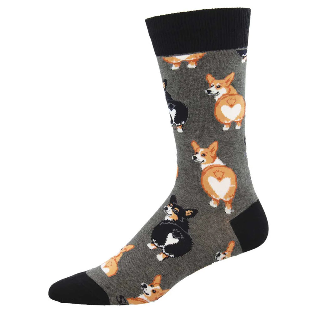 Men's Corgi Butt (Charcoal Heather)