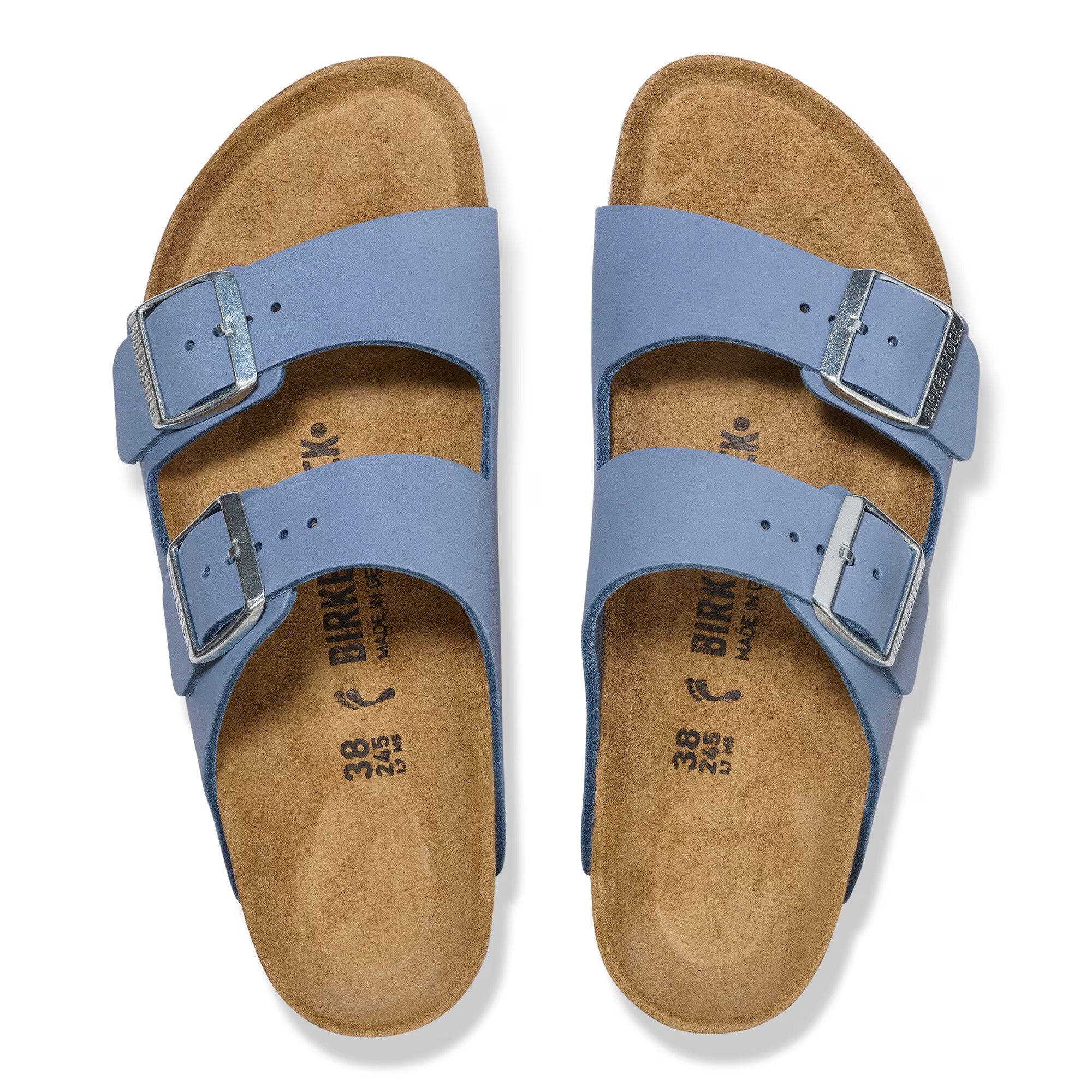 新品未使用 39(25cm) BIRKENSTOCK Arizona BS Arizona Nubuck Leather Stone Blue | BIRKENSTOCK