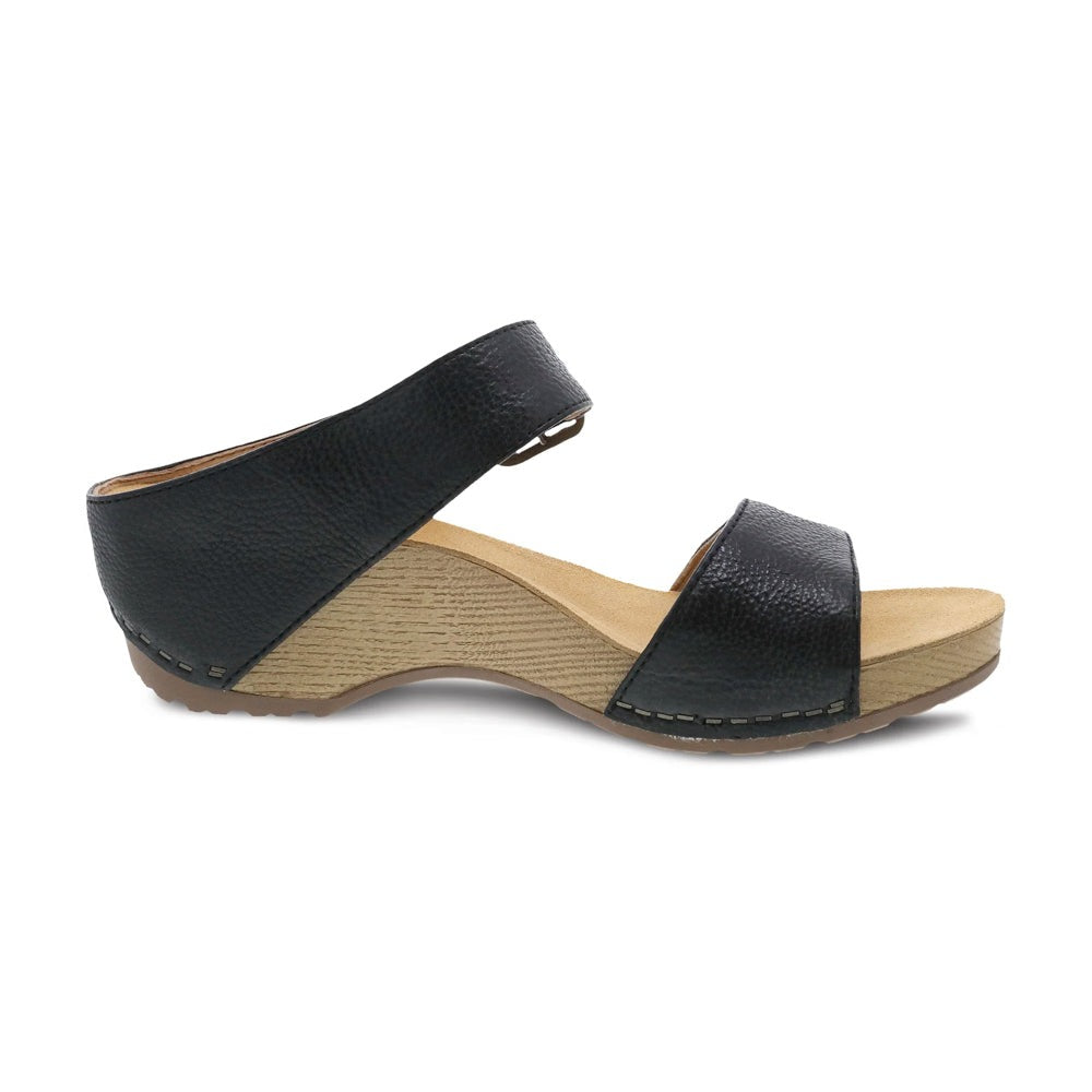 Dansko collection strappy open toe, ankle strap in Black Color