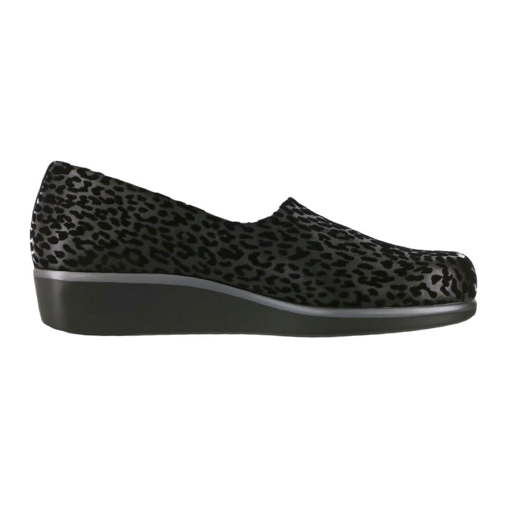 SAS Bliss Slip On Wedge in Black Leopard