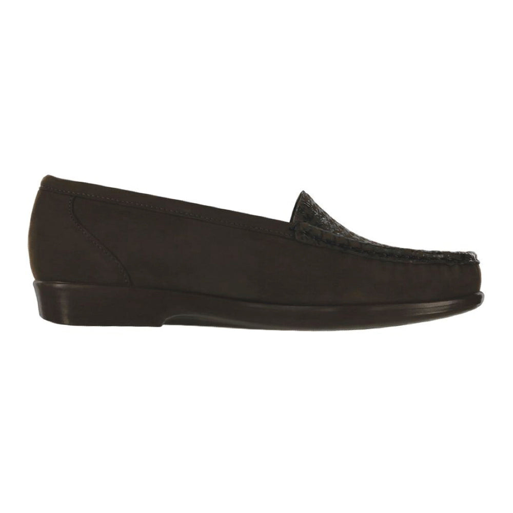 SAS Simplify moccasin loafer with timeless style in Brown Tetris