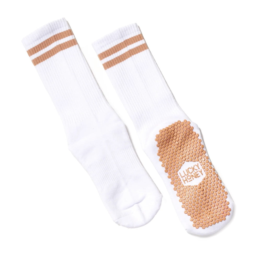 The Dad Sock (Tan Stripes)