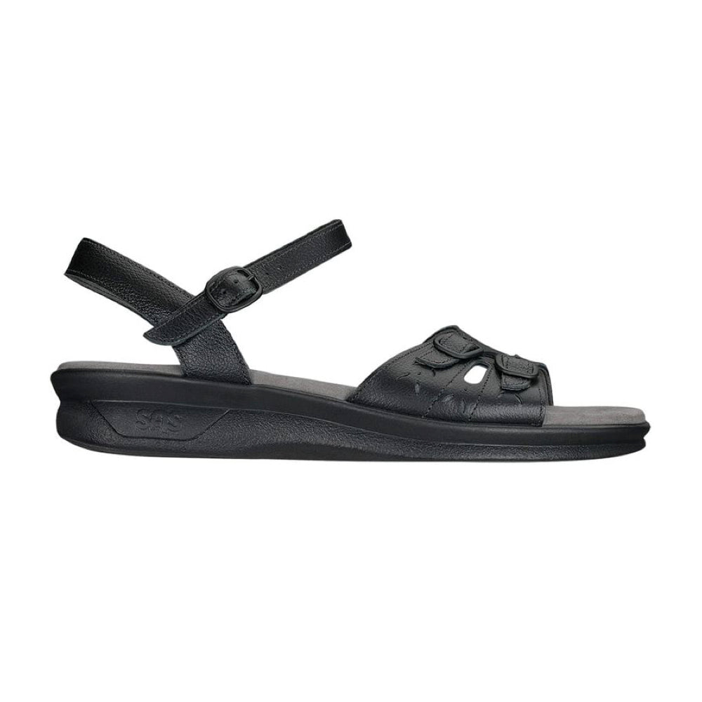 SAS Duo Quarter Strap Sandal in black