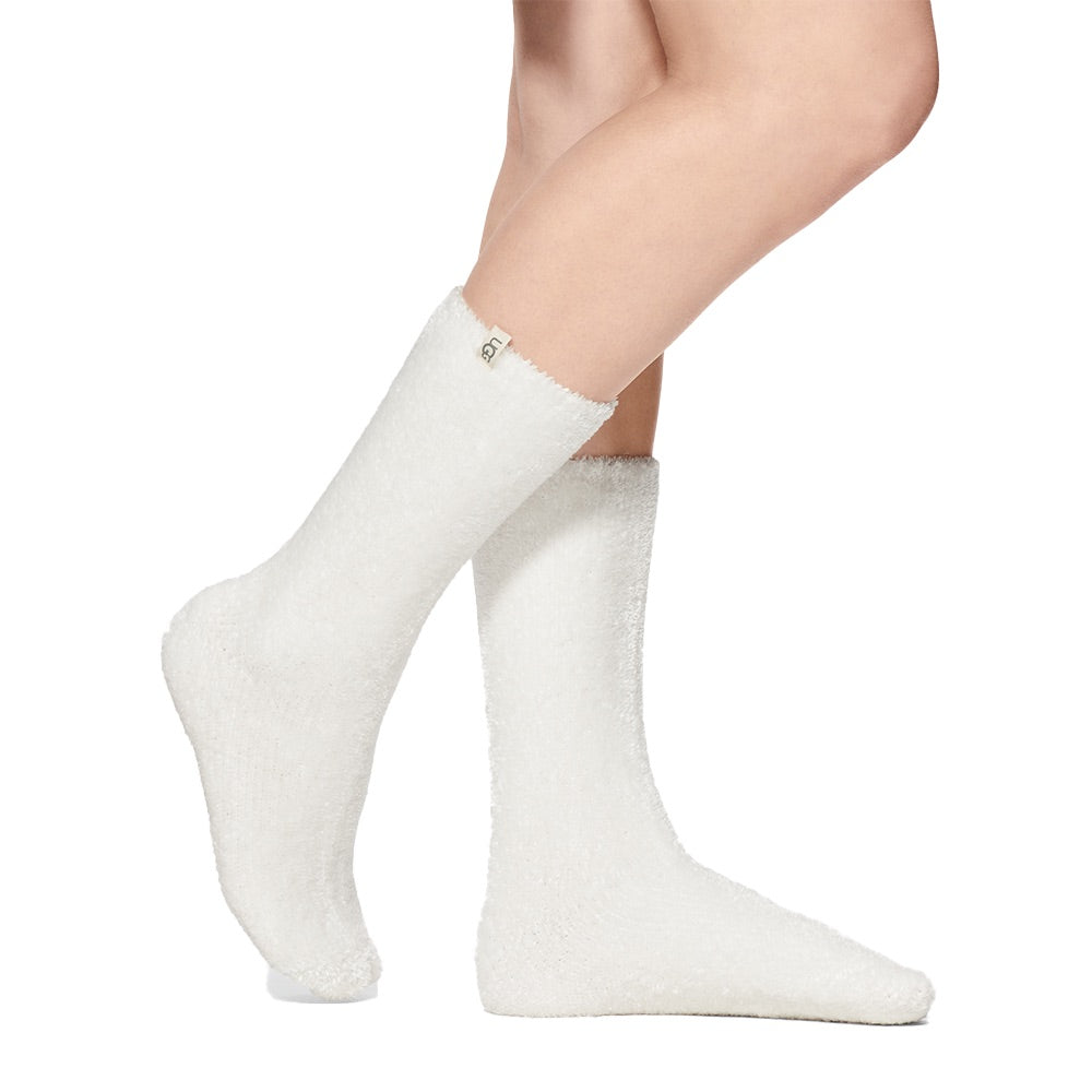 Leda Cozy Sock (White) when worn