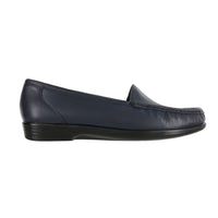 SAS Simplify moccasin loafer with timeless style in Navy
