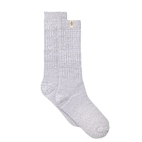 Rib Knit Slouchy Crew Sock (Seal) pair