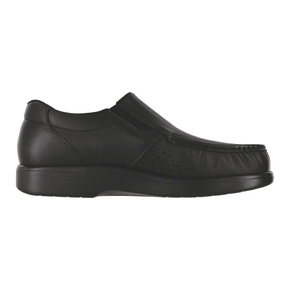 SAS Men's Side Gore slip-on moccasin shoes in black