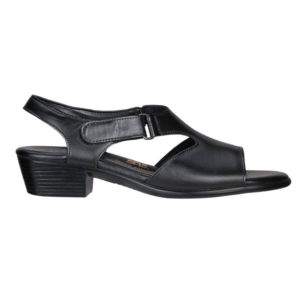 SAS Suntimer Heel Strap Sandal in Black