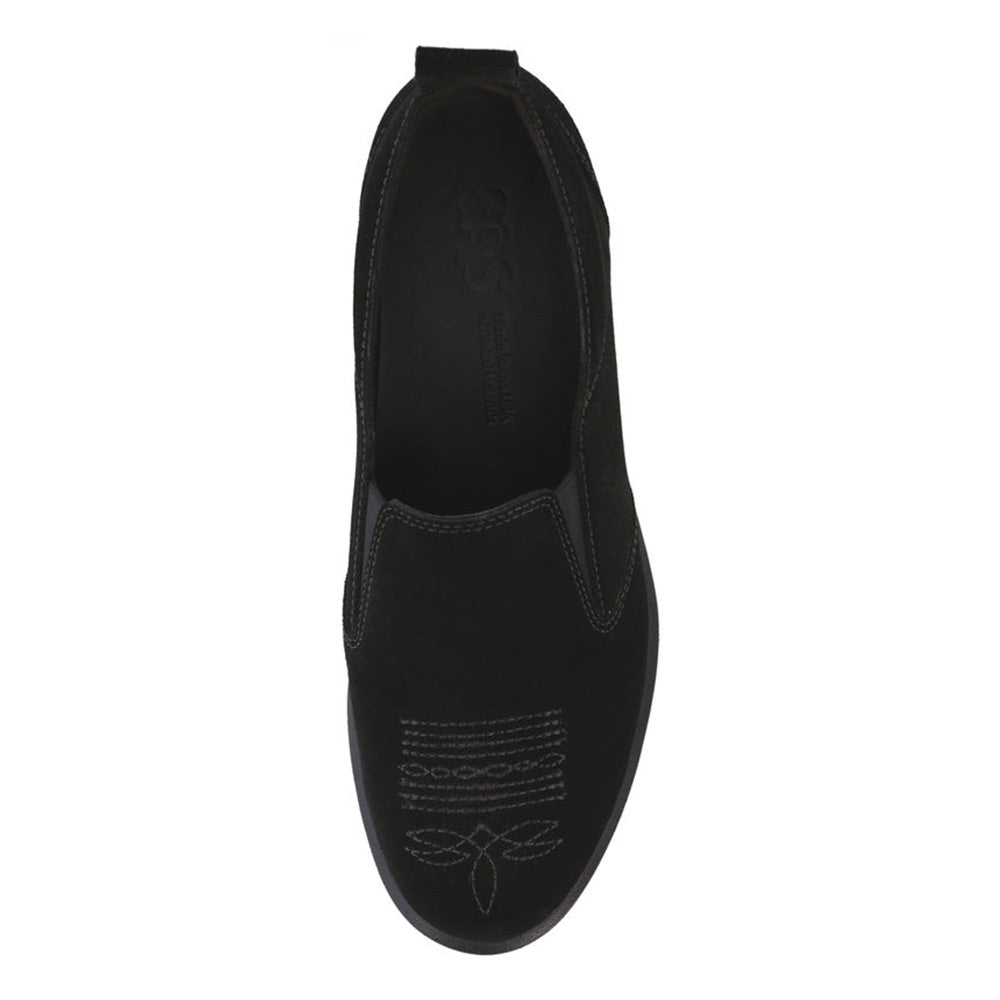 Women's Saddle (Black Suede) top