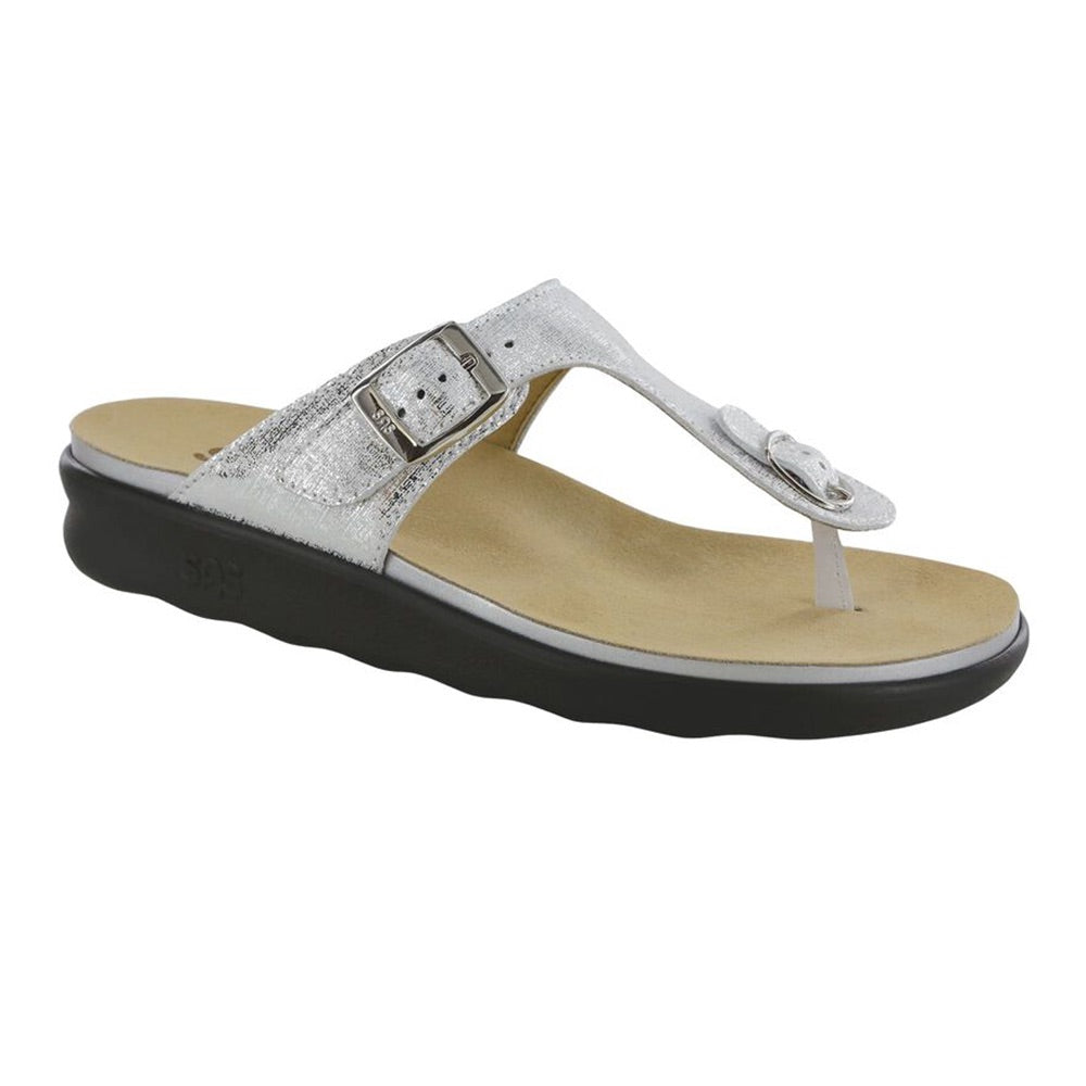 Women's Sanibel (Shiny Silver) front side