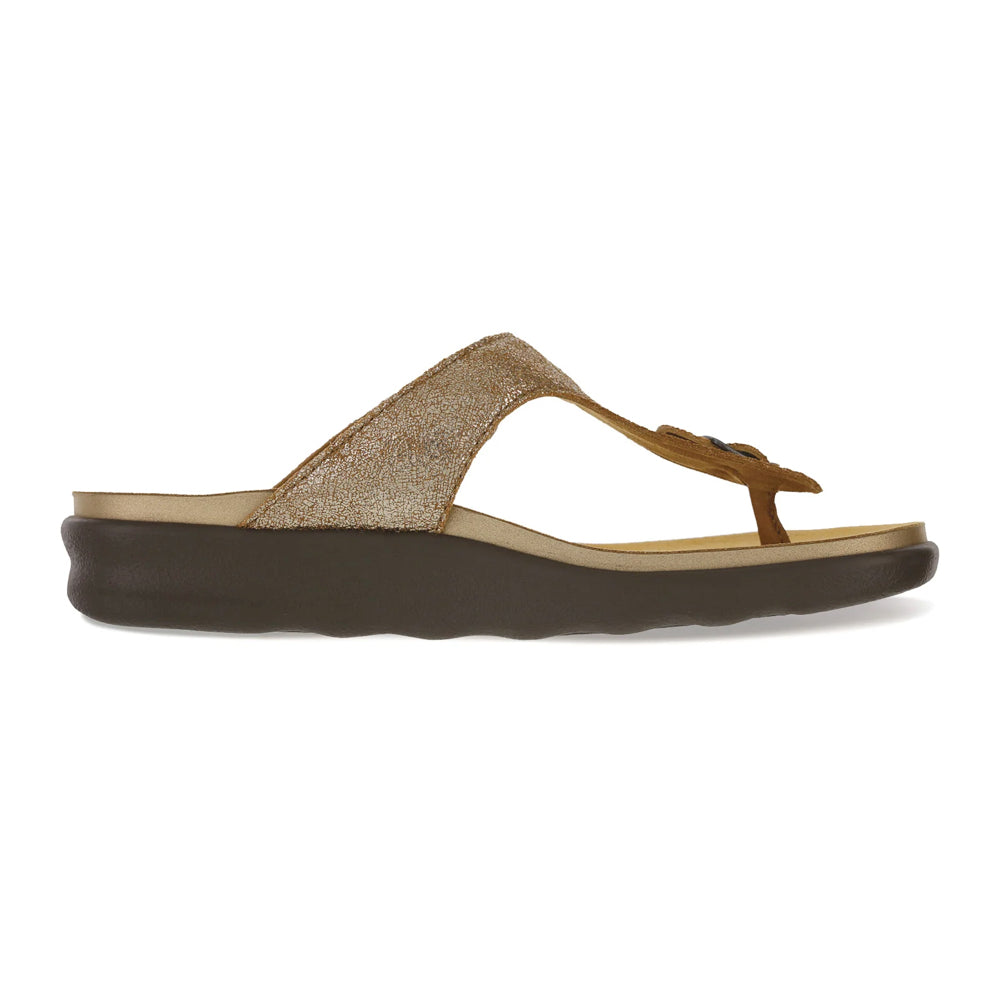 Sanibel T-Strap Slide Sandal in Sunstone