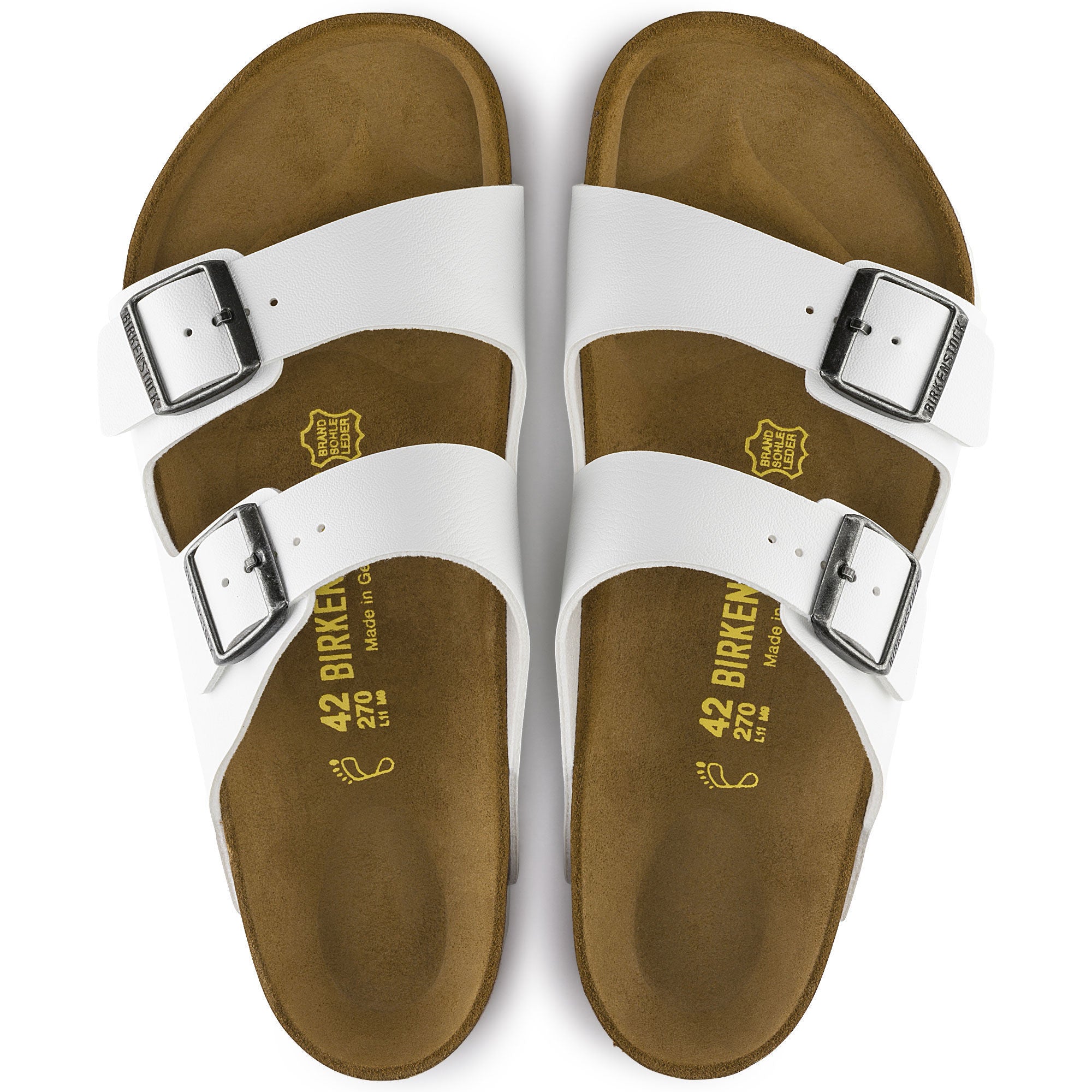 White birkenstocks 2025 size 42