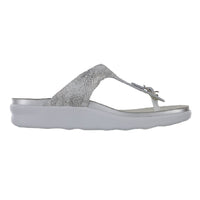 Sanibel T-Strap Slide Sandal in Plata